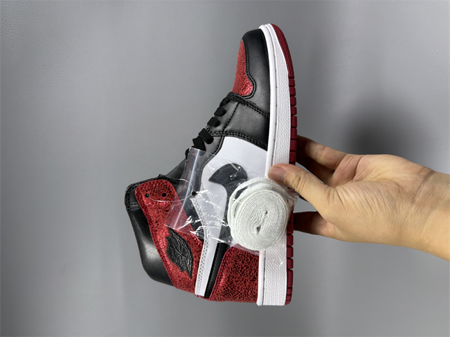 Women Running Weapon Air Jordan 1 White/Red/Black Shoes 539